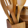 Bamboo Canister Set: Includes 4 Utensils