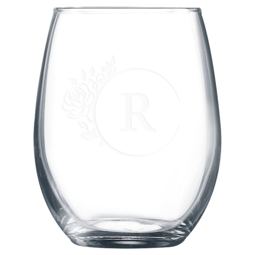 LoTech Sales 9 oz. stemless wine glass - customizable with laser engraving